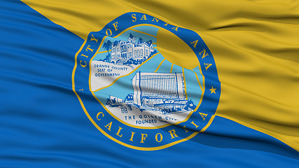 Image showing Closeup of Santa Ana City Flag