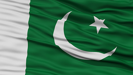 Image showing Closeup Pakistan Flag