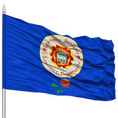 Image showing Lancaster City Flag on Flagpole, USA