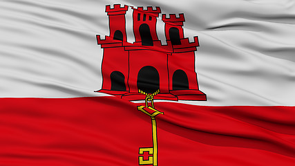 Image showing Closeup Gibraltar Flag