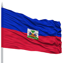 Image showing Haiti Flag on Flagpole