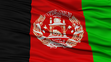 Image showing Closeup Afghanistan Flag