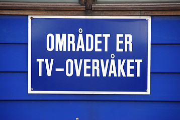 Image showing Norwegian sign