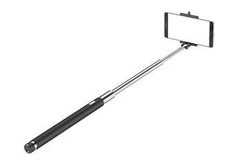 Image showing Smart phone and selfie stick