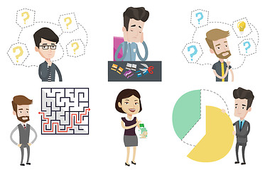 Image showing Vector set of business characters.