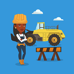 Image showing Confident builder with arms crossed.