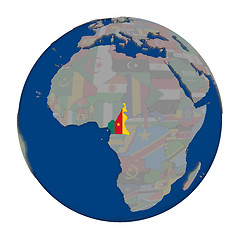 Image showing Cameroon on political globe