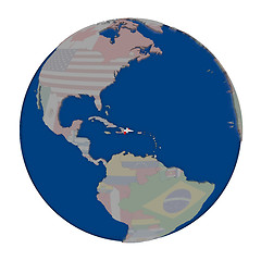 Image showing Dominican Republic on political globe