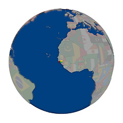 Image showing Guinea-Bissau on political globe