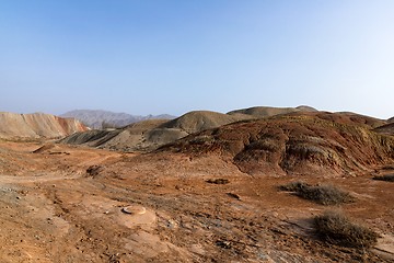 Image showing Large colorful mountains in China