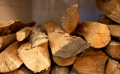 Image showing close up of firewood