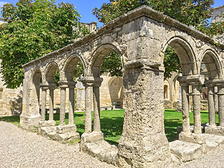 Image showing Cordeliers cloister in Saint-Emilion, France