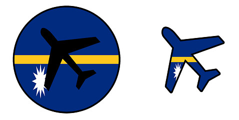 Image showing Nation flag - Airplane isolated - Nauru