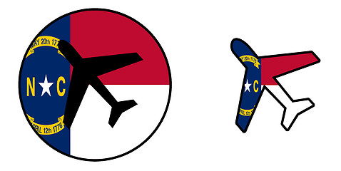 Image showing Nation flag - Airplane isolated - North Carolina