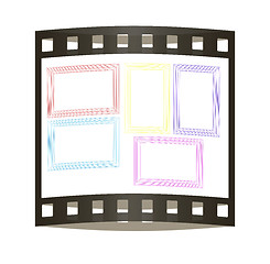 Image showing Abstract frames. Conceptual design. 3D illustration. The film st