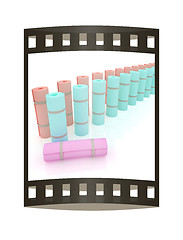 Image showing karemats. 3D illustration. The film strip