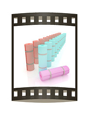 Image showing karemats. 3D illustration. The film strip