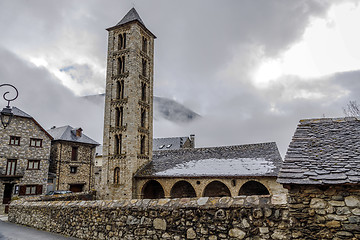 Image showing Roman Church of  Santa Eulalia in Erill la Vall, in the Boi Valley,Catalonia - Spain