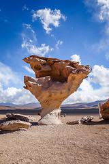 Image showing Arbol de Piedra in Siloli desert, sud Lipez reserva, Bolivia