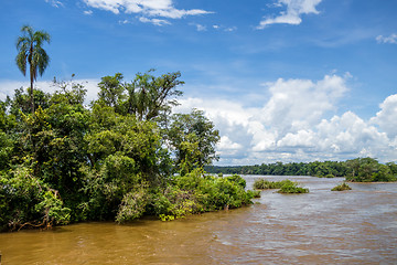 Image showing Parana river at iguazu falls