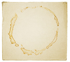 Image showing stains of coffee or tea on the cardboard