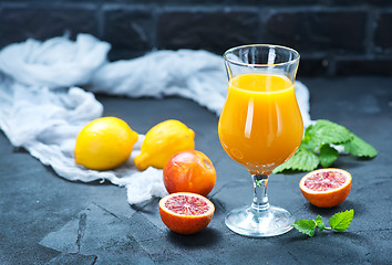 Image showing orange juice and orange