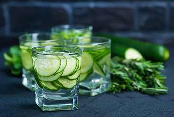 Image showing drink with cucumber