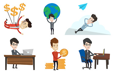 Image showing Vector set of business characters.