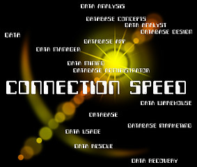 Image showing Connection Speed Represents Network Internet And Speeds