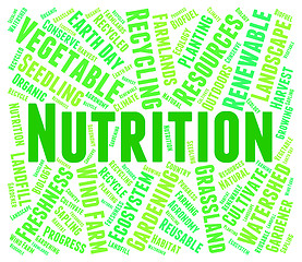 Image showing Nutrition Word Shows Food Words And Nutriments