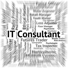 Image showing It Consultant Means Information Technology And Advisers
