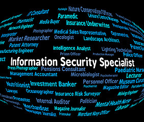 Image showing Information Security Specialist Represents Skilled Person And An