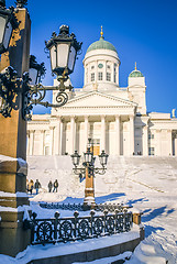Image showing Large cathedral in winter