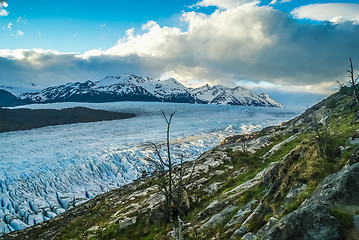 Image showing Snow-capped mountains in Chile