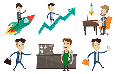 Image showing Vector set of business characters.