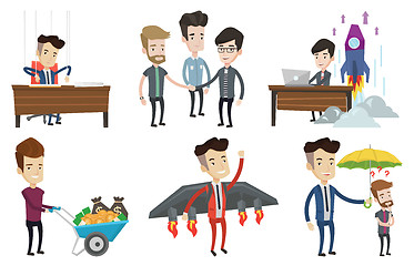 Image showing Vector set of business characters.