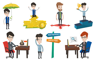 Image showing Vector set of business characters.