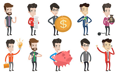 Image showing Vector set of business characters.