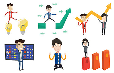 Image showing Vector set of business characters.