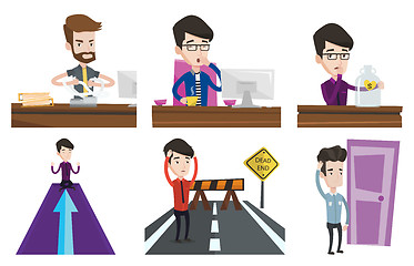 Image showing Vector set of business characters.