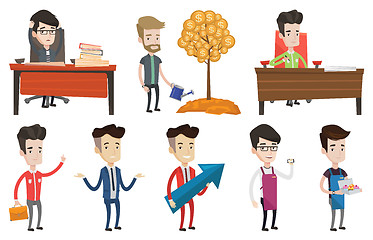 Image showing Vector set of business characters.