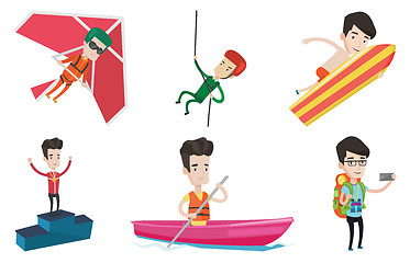 Image showing Vector set of sport characters.