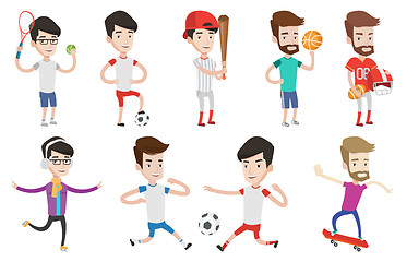 Image showing Vector set of sport characters.