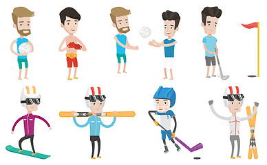 Image showing Vector set of sport characters.