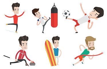 Image showing Vector set of sport characters.