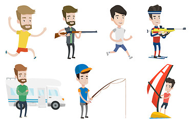 Image showing Vector set of sport characters.