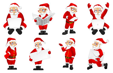 Image showing Vector set for christmas with Santa Claus.