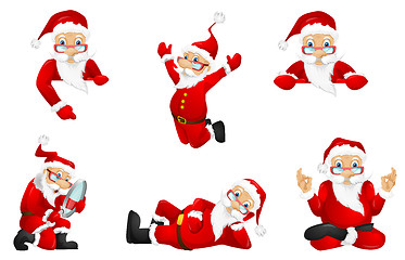 Image showing Vector set for christmas with Santa Claus.