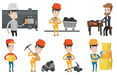 Image showing Vector set of industrial workers.