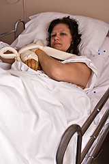 Image showing Bandaged hands